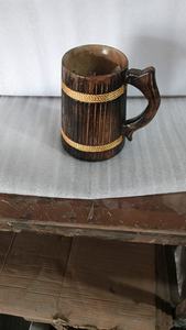 Jarra de Cerveza Hecha a Mano de Madera de Sheesham con Detalle de Cuerda: Decoración Rústica para Bar - Product Image 5