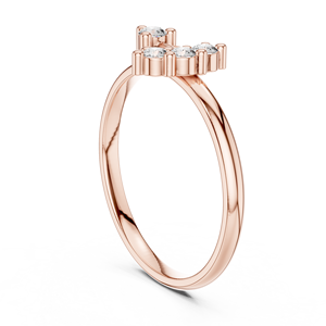 Anillo de oro macizo de 14k para mujer con diamante de corte redondo, simple, clásico y minimalista, para regalo, compromiso, aniversario, boda. - Product Image 5