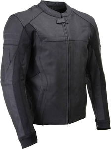 SAMROZ SPORTS Men's Matte Black Premium Leather Protective <b>Motorcycle</b> Racing Style Biker <b>Jacket</b> w/CE Armor - Product Image 1