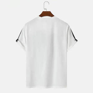 Camiseta 100% algodón para hombre, corte holgado, estampada, venta al por mayor, alta calidad, diseño personalizado, corte regular, manga corta, camisetas tipo Ringer. - Product Image 2