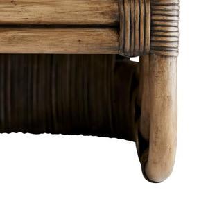 Rattan Accent Chair Wooden Frame Living Room Dining Chair Woven Back Leisure <b>Seating</b> - Product Image 6