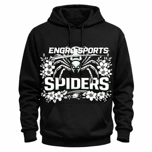 Sudadera con capucha de algodón y forro polar con diseños personalizados de vaqueros, estampado de lágrimas y efecto 3D, modelo 1:1 Spiders Hoodie, sudadera con capucha Chrome Hearts - Product Image 2