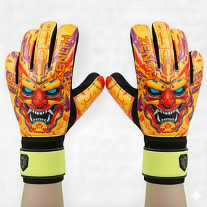 Nouvelles gants de gardien de but de football antidérapants à couverture complète de haute qualité avec fermeture à lacets en cuir personnalisé pour adultes et jeunes - Product Image 1