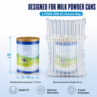 Sac à colonnes d'air en L personnalisé AIR-DFLY pour boîte de lait en poudre, pastèque et grands fruits – Emballage de protection antichoc gonflable