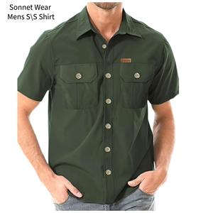 Camisas de Pesca con Protección Solar para Hombre, Camisas Casuales de Manga Corta con Bolsillo - Product Image 2