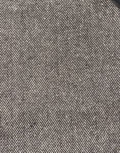 Tissu en tweed polyester à motif chevrons, couleur beige avec touches café, 300 g/m², anti-boulochage, double face, qualité supérieure - Product Image 3