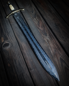 Épée en acier Damas pur, forgée à la main, OEM ODM, couteau écologique de qualité supérieure, meilleure épée Damas artisanale - Product Image 3