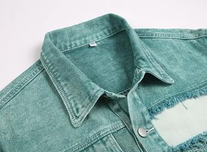 Veste en jean pour homme, 100% coton, logo personnalisé, haute qualité, respirante, écologique, séchage rapide, pour usage extérieur, vente en gros - Product Image 3