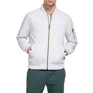 <b>Men's</b> <b>Canvas</b> <b>Jacket</b> Solid Color Zipper Front Casual Autumn Wear Stand Collar Regular Fit Polyester Material - Product Image 5