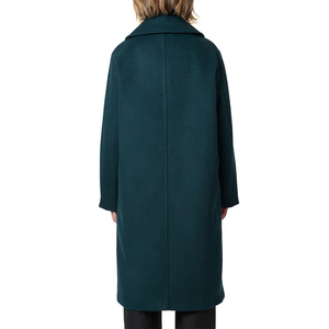 Women's Casual Long <b>Woolen</b> Winter <b>Coat</b> Breathable Dyed Fabric Belt Closure Warm Fashion Overcoat Full Length Outerwear - Product Image 2