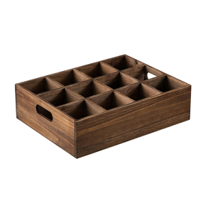 Cajas de madera de acacia rústicas de alta calidad para almacenamiento, caja de madera con asas para servir botellas, procedentes de Vietnam. - Product Image 1