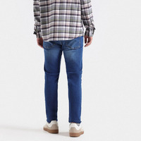 Pantalon Moto Homme en Denim Gris Délavé de Qualité Supérieure, Coupe Droite, Style Streetwear, Écologique, Vente en Gros, Automne Hiver