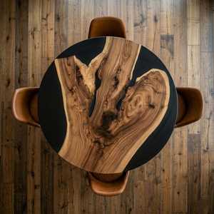 Custom Live Edge Wood Resin <b>Epoxy</b> River <b>Table</b> Premium Solid Hardwood Dining <b>Table</b> Handmade Luxury Furniture for Living Room - Product Image 2