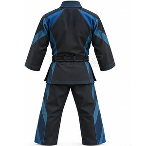 Tenue de karaté en tissu souple, ensemble d'entraînement d'arts martiaux, haut à manches longues et pantalon large pour les cours scolaires - Product Image 4