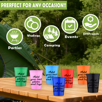 Offre Spéciale – Gobelets de Stade Personnalisables Réutilisables en Plastique Sans BPA, Durables, pour Boissons Froides, Idéaux pour Décoration de Mariage et Fournitures de Fête