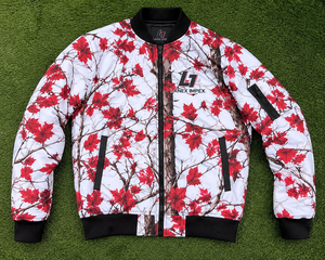 Custom White Red <b>Camo</b> Bomber <b>Jacket</b> for <b>Men</b> Women Quilted Zip Up Flight <b>Jacket</b> Windproof Winter Hunting Outdoor Tactical <b>Jacket</b> - Product Image 6