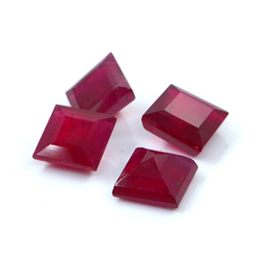 Rubis naturels de Bangkok, carrés calibrés de 4,5 mm, pierres précieuses de rubis naturelles facettées, prêtes à l'emploi pour la création de bijoux - Product Image 6