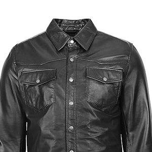 Chemises en cuir pour hommes, dernières tendances, nouvelle collection, prix de gros raisonnable, vente en ligne. - Product Image 3