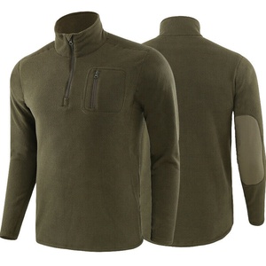 Men's Spring Outdoor Waterproof Breathable Fleece Quarter-Zip 100% Polyester Tactical Work Jacket - Product Image 2