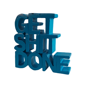 Décoration de table esthétique bleue peinte à la main, idéale pour la maison, le bureau ou la salle d'étude, décoration de chambre originale. - Product Image 4