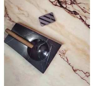 ที่เขี่ยบุหรี่หินอ่อนพรีเมียมทันสมัย ปรับแต่งได้สำหรับใช้ในร่ม/กลางแจ้ง ยิม วิลล่า รับประกัน 1 ปี พื้นผิวขัดเงา กันน้ำ - Product Image 2