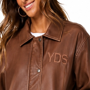Premium Women <b>Leather</b> <b>Jacket</b> Stylish Soft Durable Classic Button Front Closure Soft Smooth Comfortable Material For Women Wear - Product Image 4