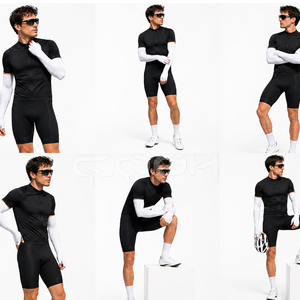 Unisex Long Fingerless Gloves With UV Protection Breathable Compression Arm Sleeves For Cycling And Outdoor Use - Product Image 4