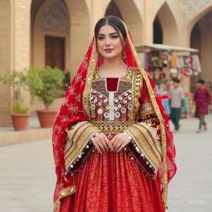 Superbes décorations afghanes artisanales aux pièces de monnaie vintage, fournisseur professionnel de vêtements de fête afghans pour femmes - Product Image 5