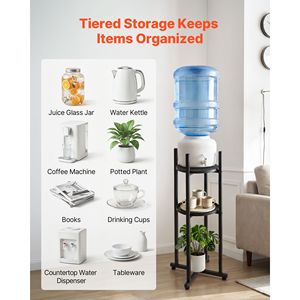 Support de Distributeur d'Eau Robuste à 2 Niveaux, Étagère Détachable pour 1 Bouteille, Organisateur de Rangement Solide - Product Image 2