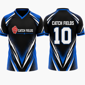 เสื้อฟุตบอลกีฬาโพลีเอสเตอร์ 100% น้ำหนักเบา แบบแห้งเร็ว คอวี ทรงเรโทร สั่งทำขายส่ง กำลังเป็นที่นิยมอย่างมาก - Product Image 1