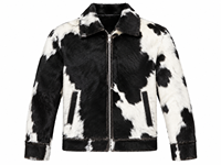 Nouvelle Veste Homme en Cuir de Vachette Respirante avec Logo Personnalisé, Col Montant Zippé, Patch en Fourrure Noire, Coupe Droite, Hiver