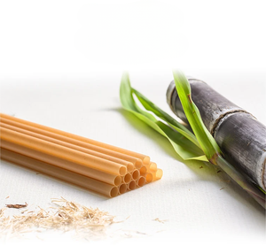 Pajitas de Fibra Vegetal de Bagazo de Caña de Azúcar Biodegradables y Compostables, Envueltas Individualmente, para Bebidas, Camping, Hechas de Caña de Azúcar - Product Image 5