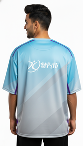 Camiseta Moderna de Gran Tamaño con Sublimación para Hombre, Estilo Urbano, Corte Regular, Cómoda, Transpirable, Poliéster/Algodón - Product Image 4