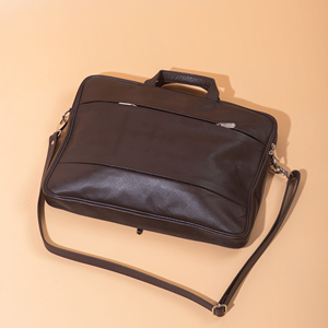Sac pour ordinateur portable en cuir véritable de haute qualité, design moderne à bandoulière, grande capacité, portable, multi-couches, séchage rapide, multi-poches - Product Image 2