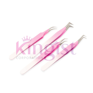 ชุดแหนบต่อขนตา ปลายตรงและปลายโค้ง แหนบต่อขนตาเคลือบไทเทเนียมสีรุ้ง - Product Image 2