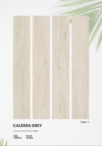 Baldosa de Porcelana con Aspecto de Madera Gris Caldera de 200x1200 mm con Superficie Perforada - Product Image 3