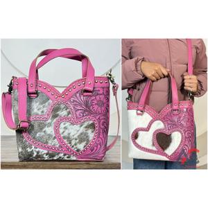 Hot Selling Wholesale Premium Hand Tooled Cowhide Leather Handcarry & Crossbody Shoulder <b>Bag</b> Western Designer Women's Tote <b>Bags</b> - Product Image 1