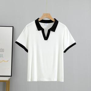 เสื้อโปโลผู้หญิงทันสมัย เนื้อผ้าตาข่ายน้ำหนักเบา ระบายอากาศได้ดี แต่งขอบสีตัดกัน ดีไซน์เก๋ เสื้อผ้ากีฬาแฟชั่น - Product Image 1