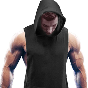 Outdoor Leisure Sports Running Fitness Tank <b>Top</b> Breathable Sports Hooded Vest Quick Dry Vest for Men Sleeveless Hoodie - Product Image 1