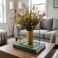 Jardinière en fonte de style antique - Pot de fleurs en métal durable et écologique avec revêtement en poudre, ensemble de 2 pièces pour jardin, patio et porte d'entrée