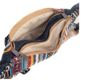 Sac banane unisexe en toile vintage réglable avec fermeture éclair, sac bandoulière pour voyage et festival, logo personnalisé - Product Image 2