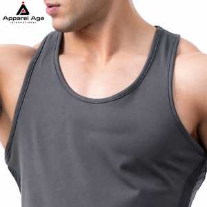 เสื้อกล้ามถักนิตติ้งผ้าฝ้ายผสมสแปนเด็กซ์สำหรับผู้ชาย น้ำหนัก 180 กรัม ระบายอากาศได้ดี แห้งเร็ว เหมาะสำหรับออกกำลังกาย เพาะกาย และฟิตเนส - Product Image 5