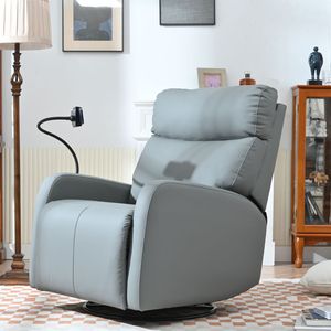 Modern <b>Small</b> Swivel Rocker Recliner <b>Chair</b> 360 Degree Glider for Nursery Bedroom-Rocking Recliner Bedro - Product Image 5