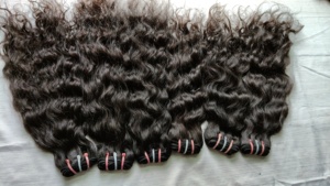 Extensiones de Cabello Humano Virgen de Templo Indio del Sur, Cabello Indio Natural sin Procesar, 100% Cabello de Templo Indio con Cutículas Alineadas - Product Image 4