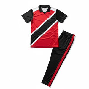 Tenue de cricket personnalisée par sublimation, technologie anti-humidité, vêtements de sport d'équipe, ensemble maillot et pantalon de cricket durables, vente en gros - Product Image 1