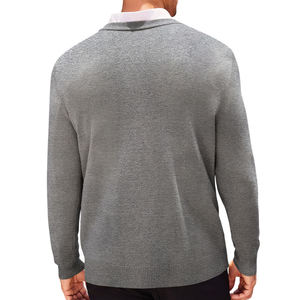 เสื้อสเวตเตอร์แขนยาวผู้ชายไล่เฉดสี แฟชั่นกันยับ ผ้าถักโพลีเอสเตอร์ ระบายอากาศดี คอกลม สำหรับฤดูใบไม้ร่วงและฤดูหนาว ผ้าฝ้ายผสม - Product Image 2