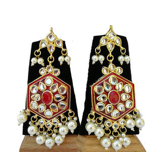 Ensemble collier ras-du-cou et boucles d'oreilles tendance pour femme, en alliage de laiton, fait main, géométrique, ethnique, pour mariage, fiançailles, fête - Product Image 3