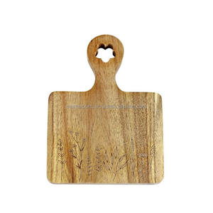 Tabla de cortar de madera de teca de primera calidad, tabla de cortar grande hecha a mano con acabado natural para chef en casa, restaurante o uso en la cocina - Product Image 1