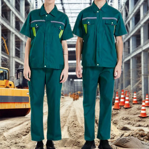 Vêtements de travail de sécurité haute visibilité sur mesure de haute qualité, manches courtes vertes, autres uniformes industriels coupe-vent, unisexe, vente en gros - Product Image 2