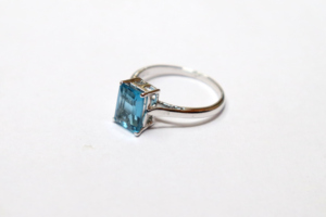 925 <b>Sterling</b> <b>silver</b> Natural Blue Topaz Gemstone <b>Ring</b> Gold Plated <b>Stacking</b> Handmade <b>Silver</b> Beautiful <b>Ring</b> By Asian Jewellers - Product Image 4
